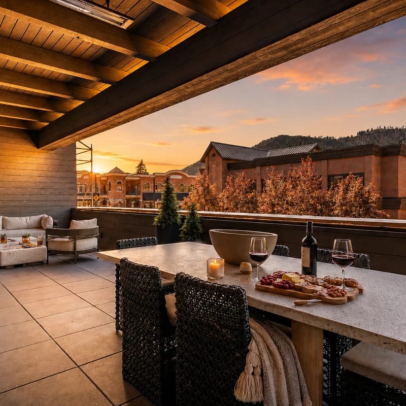 Luxury Residence on Main | Baldy Views | Heated Terrace | Walk Everywhere